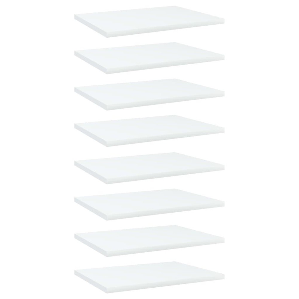 Vidaxl Bookshelf Boards 8 Pcs White 15.7X11.8X0.6 Engineered Wood
