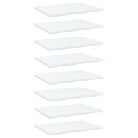 Vidaxl Bookshelf Boards 8 Pcs White 15.7X11.8X0.6 Engineered Wood