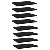 vidaXL Bookshelf Boards 8 pcs Black 15.7