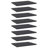 Vidaxl Bookshelf Boards 8 Pcs Gray 15.7X11.8X0.6 Engineered Wood