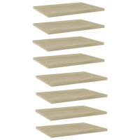 Vidaxl Bookshelf Boards 8 Pcs Sonoma Oak 15.7X11.8X0.6 Engineered Wood