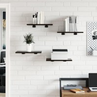 Vidaxl Bookshelf Boards 4 Pcs High Gloss Black 15.7X11.8X0.6 Engineered Wood