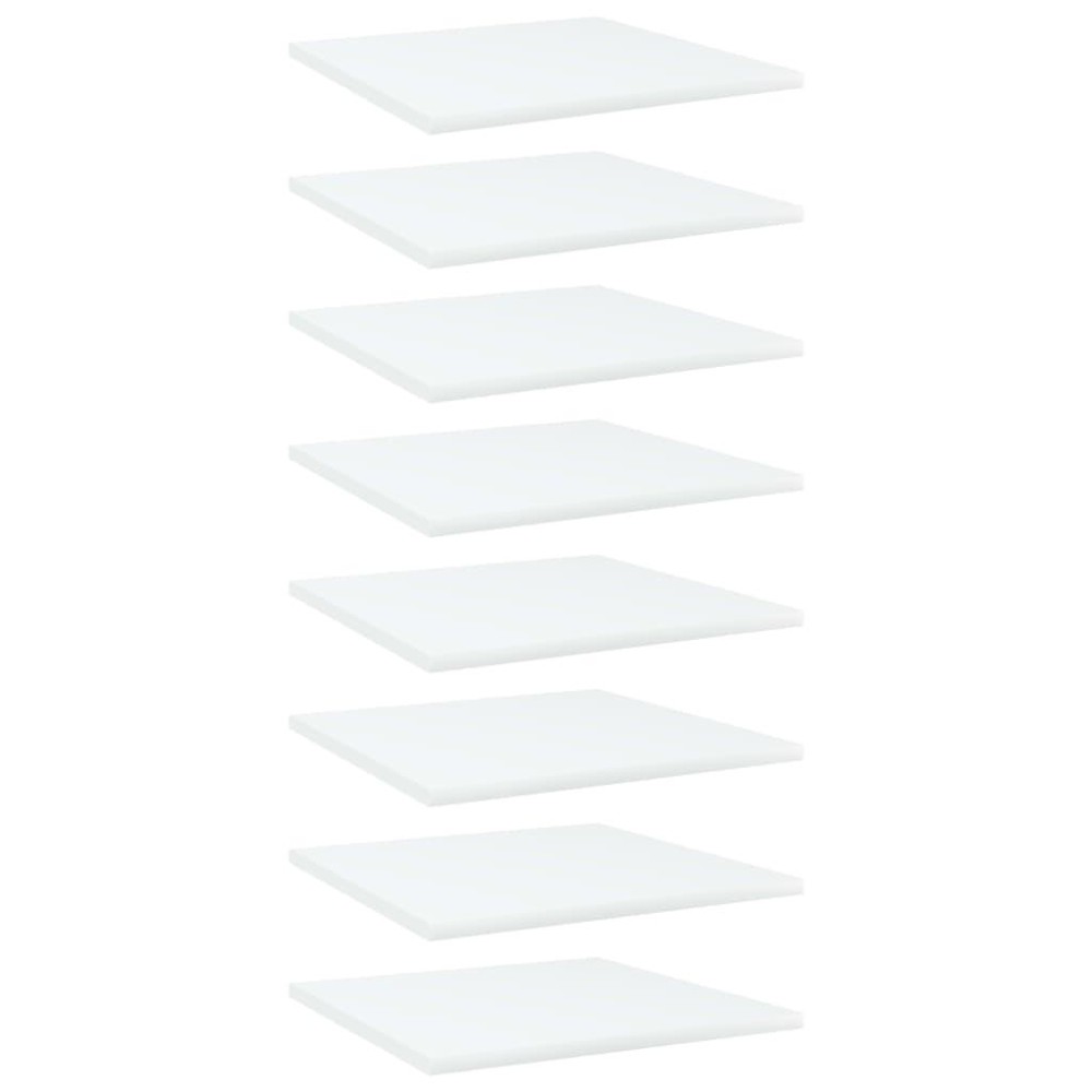 vidaXL Bookshelf Boards 8 pcs White 15.7