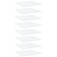 vidaXL Bookshelf Boards 8 pcs White 15.7