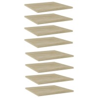 Vidaxl Bookshelf Boards 8 Pcs Sonoma Oak 15.7X15.7X0.6 Engineered Wood