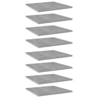 Vidaxl Bookshelf Boards 8 Pcs Concrete Gray 15.7X15.7X0.6 Engineered Wood