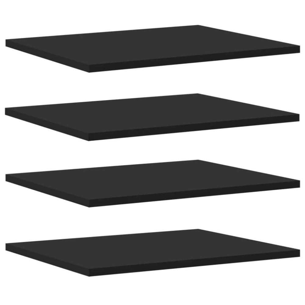 Vidaxl Bookshelf Boards 4 Pcs Black 15.7X19.7X0.6 Engineered Wood