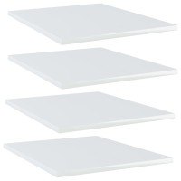 Vidaxl Bookshelf Boards 4 Pcs High Gloss White 15.7X19.7X0.6 Engineered Wood