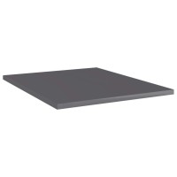 Vidaxl Bookshelf Boards 8 Pcs High Gloss Gray 15.7X19.7X0.6 Engineered Wood
