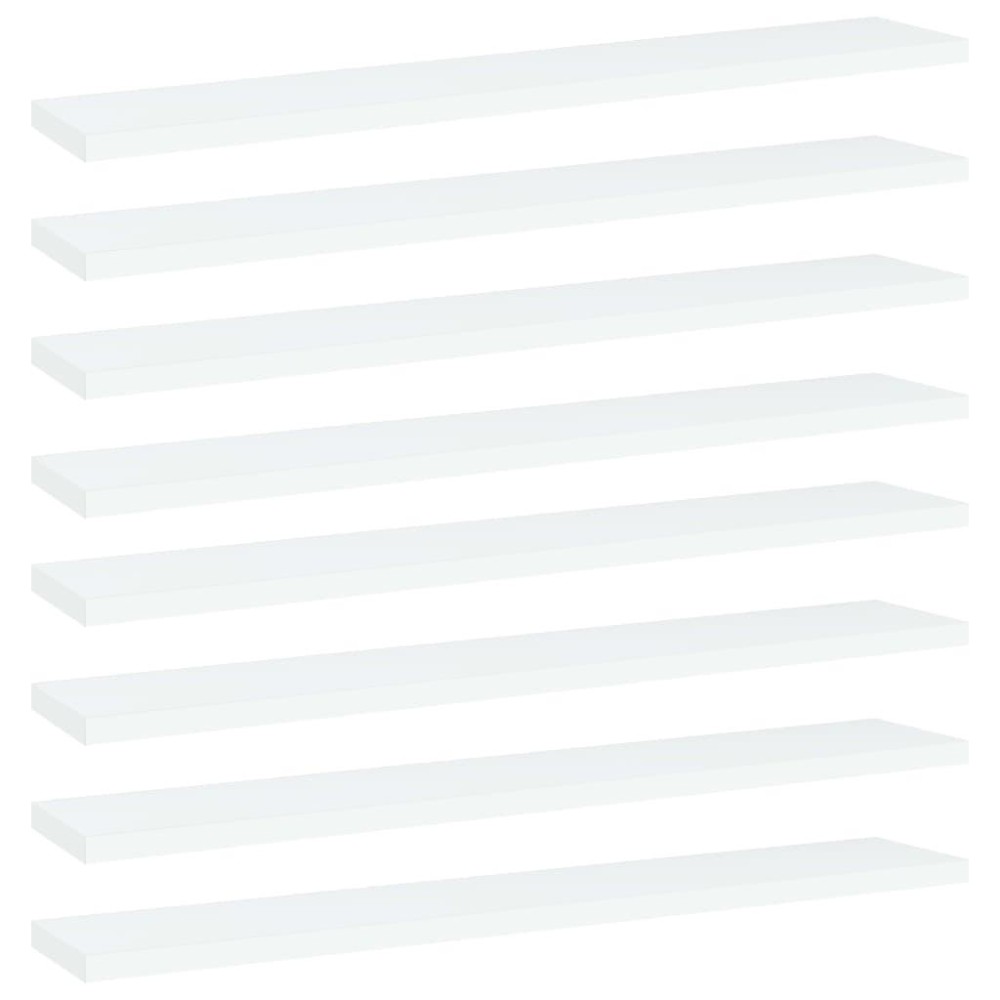 vidaXL Bookshelf Boards 8 pcs White 23.6