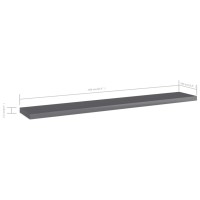 vidaXL Bookshelf Boards 4 pcs High Gloss Gray 23.6