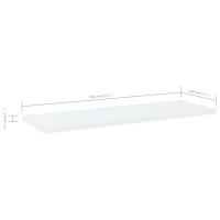 vidaXL Bookshelf Boards 4 pcs White 23.6