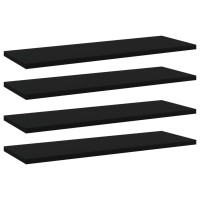 vidaXL Bookshelf Boards 4 pcs Black 23.6