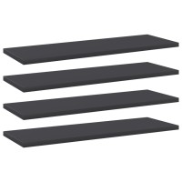 Vidaxl Bookshelf Boards 4 Pcs Gray 23.6X7.9X0.6 Engineered Wood