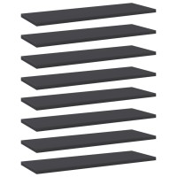 vidaXL Bookshelf Boards 8 pcs Gray 23.6