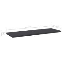 vidaXL Bookshelf Boards 8 pcs Gray 23.6