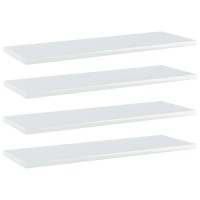 vidaXL Bookshelf Boards 4 pcs High Gloss White 23.6