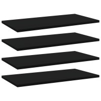 vidaXL Bookshelf Boards 4 pcs Black 23.6