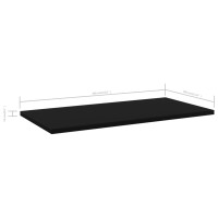 vidaXL Bookshelf Boards 4 pcs Black 23.6