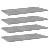 Vidaxl Bookshelf Boards 4 Pcs Concrete Gray 23.6X11.8X0.6 Engineered Wood