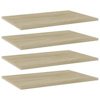 Vidaxl Bookshelf Boards 4 Pcs Sonoma Oak 23.6X15.7X0.6 Engineered Wood