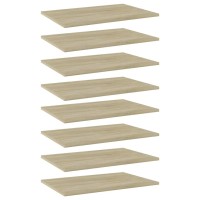Vidaxl Bookshelf Boards 8 Pcs Sonoma Oak 23.6X15.7X0.6 Engineered Wood