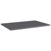 Vidaxl Bookshelf Boards 4 Pcs High Gloss Gray 23.6X15.7X0.6 Engineered Wood