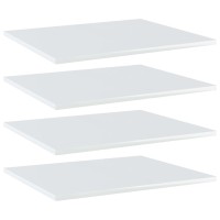 Vidaxl Bookshelf Boards 4 Pcs High Gloss White 23.6X19.7X0.6 Engineered Wood