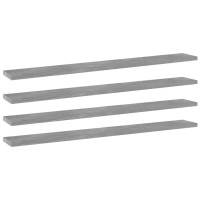 Vidaxl Bookshelf Boards 4 Pcs Concrete Gray 31.5X3.9X0.6 Engineered Wood