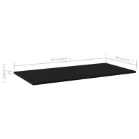 vidaXL Bookshelf Boards 4 pcs Black 31.5