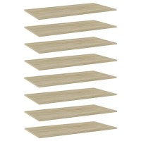 Vidaxl Bookshelf Boards 8 Pcs Sonoma Oak 31.5X7.9X0.6 Engineered Wood