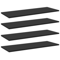 Vidaxl Bookshelf Boards 4 Pcs Black 31.5X11.8X0.6 Engineered Wood