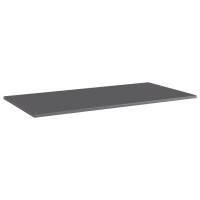 Vidaxl Bookshelf Boards 8 Pcs High Gloss Gray 31.5X11.8X0.6 Engineered Wood