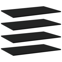 Vidaxl Bookshelf Boards 4 Pcs Black 31.5X19.7X0.6 Engineered Wood