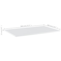 vidaXL Bookshelf Boards 4 pcs High Gloss White 31.5