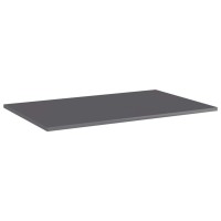 Vidaxl Bookshelf Boards 4 Pcs High Gloss Gray 31.5X19.7X0.6 Engineered Wood