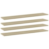 Vidaxl Bookshelf Boards 4 Pcs Sonoma Oak 39.4X7.9X0.6 Engineered Wood