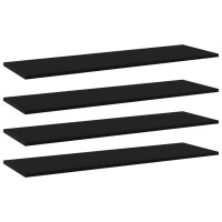 vidaXL Bookshelf Boards 4 pcs Black 39.4