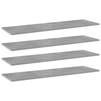 Vidaxl Bookshelf Boards 4 Pcs Concrete Gray 39.4X11.8X0.6 Engineered Wood