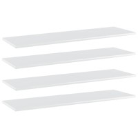 Vidaxl Bookshelf Boards 4 Pcs High Gloss White 39.4X11.8X0.6 Engineered Wood