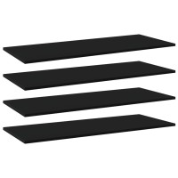 Vidaxl Bookshelf Boards 4 Pcs Black 39.4X15.7X0.6 Engineered Wood