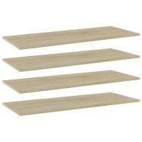 Vidaxl Bookshelf Boards 4 Pcs Sonoma Oak 39.4X15.7X0.6 Engineered Wood