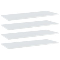 Vidaxl Bookshelf Boards 4 Pcs High Gloss White 39.4X15.7X0.6 Engineered Wood