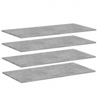 Vidaxl Bookshelf Boards 4 Pcs Concrete Gray 39.4X19.7X0.6 Engineered Wood