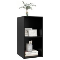 Vidaxl Wall-Mounted Tv Cabinet Black 14.6X14.6X28.3 Engineered Wood