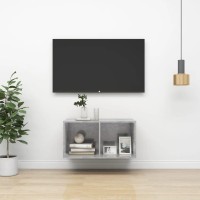 Vidaxl Wall-Mounted Tv Cabinet Concrete Gray 14.6X14.6X28.3 Engineered Wood