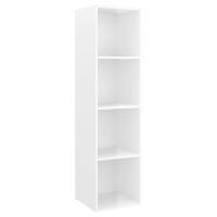 Vidaxl Wall-Mounted Tv Cabinet High Gloss White 14.6X14.6X56.1 Engineered Wood