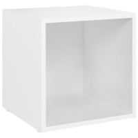 Vidaxl Tv Cabinets 2 Pcs White 14.6X13.8X14.6 Engineered Wood