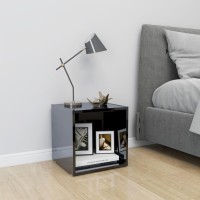 Vidaxl Tv Cabinet High Gloss Black 14.6X13.8X14.6 Engineered Wood