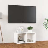 Vidaxl Tv Cabinet White 28.3X13.8X14.4 Engineered Wood